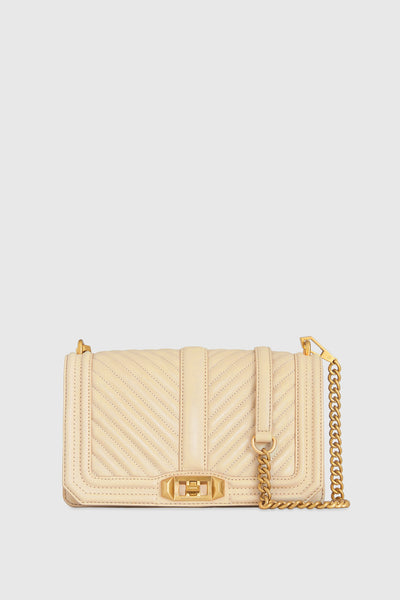 Rebecca Minkoff Chevron Quiltad Love Crossbody Väska Dam Bruna | Sverige-6116388