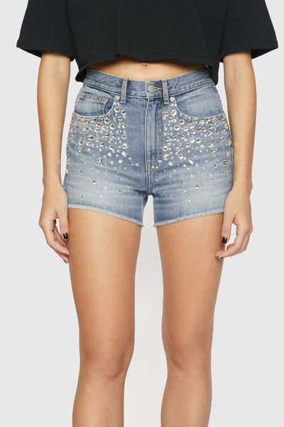 Rebecca Minkoff Crystal Embellished Shorts Dam Blå | Sverige-618633