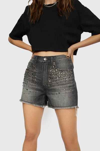 Rebecca Minkoff Crystal Embellished Shorts Dam Svarta | Sverige-863318