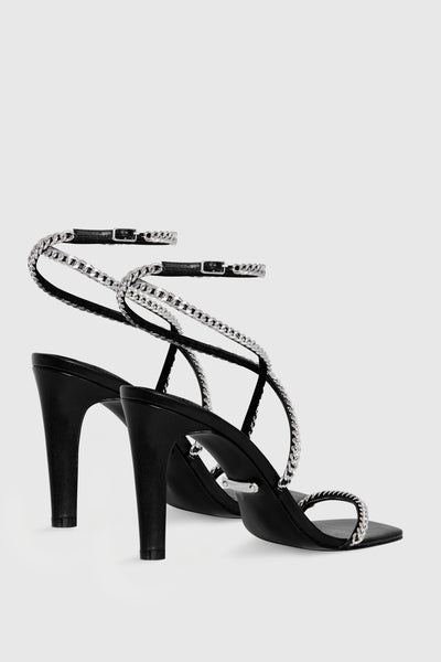 Rebecca Minkoff Edie Chain Höga Klackar Dam Svarta | Sverige-831318