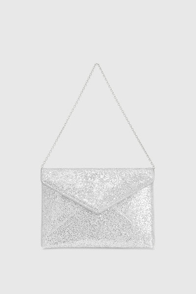 Rebecca Minkoff Glitter Leo Rem Clutch Väska Dam Silver | Sverige-635611