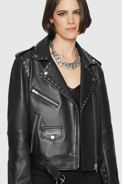 Rebecca Minkoff Jett Moto Jacka Dam Svarta | Sverige-318866