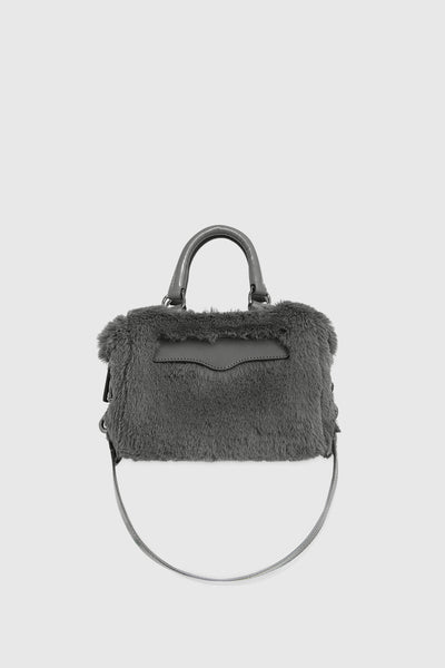 Rebecca Minkoff M.A.B. Bittie Fur Crossbody Väska Dam Grå | Sverige-8336116