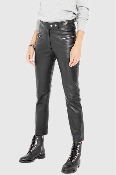 Rebecca Minkoff Poppy Läder Leggings Dam Svarta | Sverige-813836