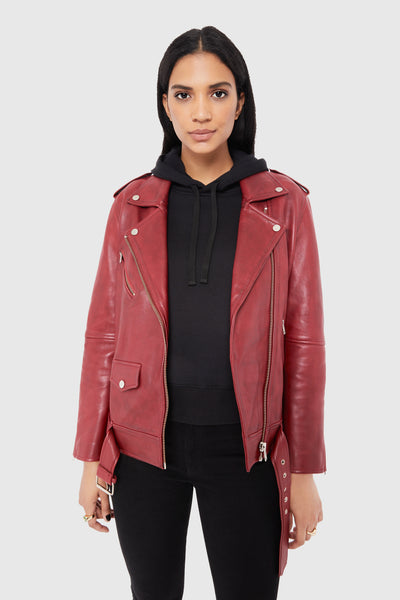 Rebecca Minkoff Tabitha Moto Jacka Dam Röda | Sverige-3638851