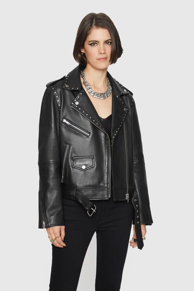 Rebecca Minkoff Jett Moto Jacka Dam Svarta | Sverige-318866